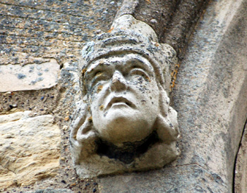 Head on the north side of the upper west window October 2009